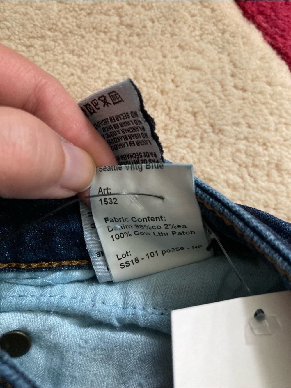 R13 Distressed Boy Skinny Jeans Low Rise Seattle Vintage Blue Distressed Dark 24 - Picture 8 of 9